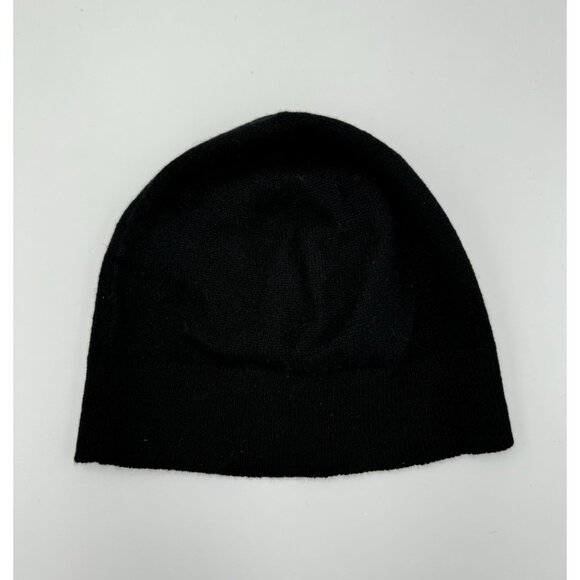 Burberry BB Roundel Logo Graphic Cashmere Blend Beanie Black - Picture 3 of 10